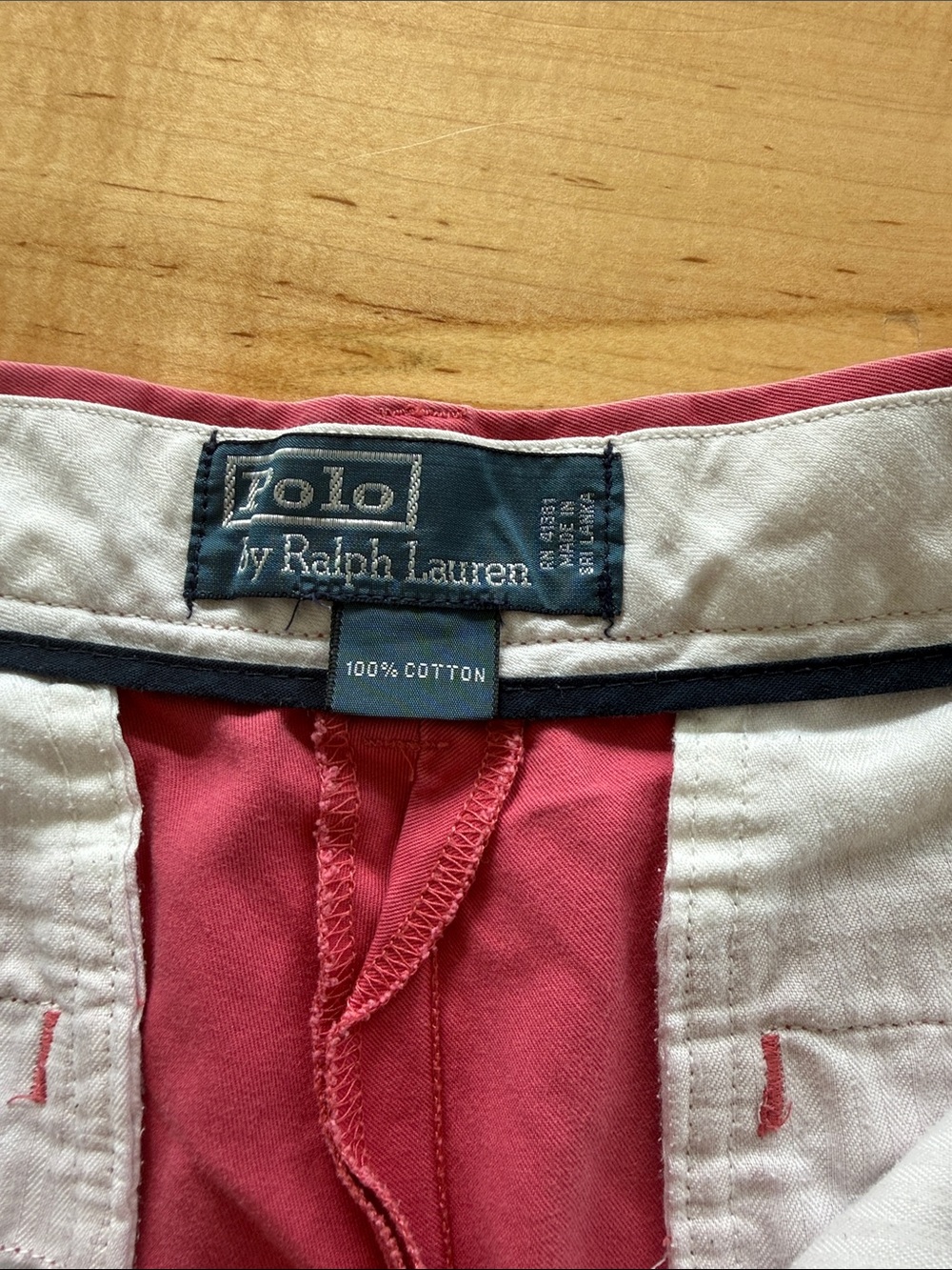 Polo by Ralph Lauren Coral Flat Front Cotton Shorts, 32” - Picture 4 of 5